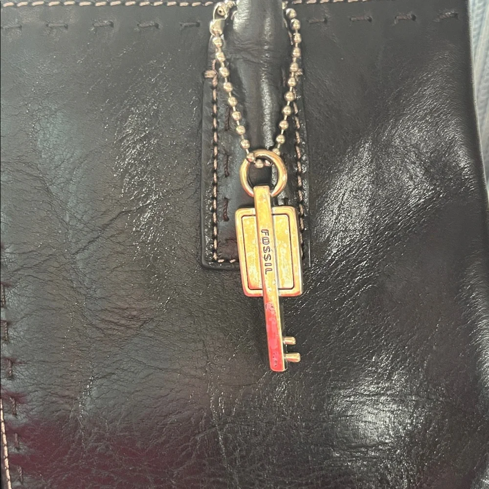 Fossil Black Leather Shoulder Bag - Picture 2 of 4